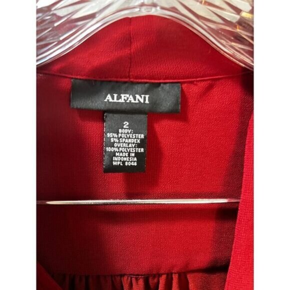 NWOT Alfani Womens Crossover Wrap Blouse Size 2‎ - Picture 4 of 5
